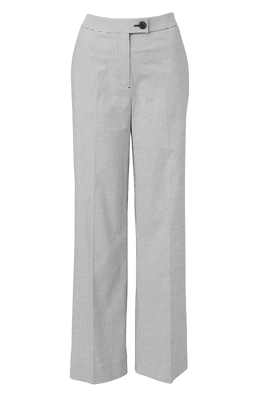 Cotton Blend Yarn Dye Straight Leg Pant - Ash Grey
