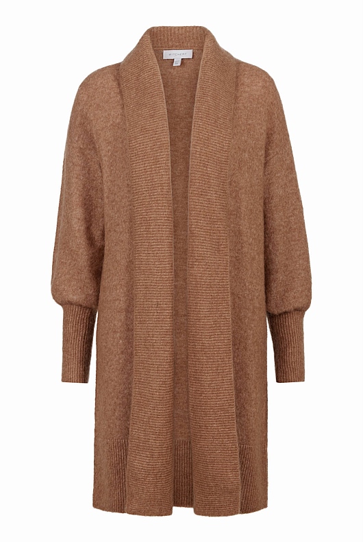 Mohair Knit Cardigan - Camel
