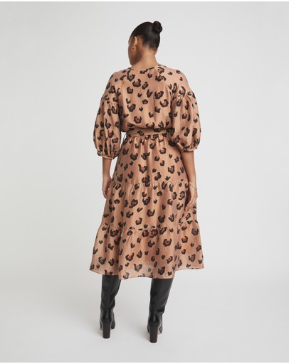Witchery Ocelot Print Drop Shoulder Dress