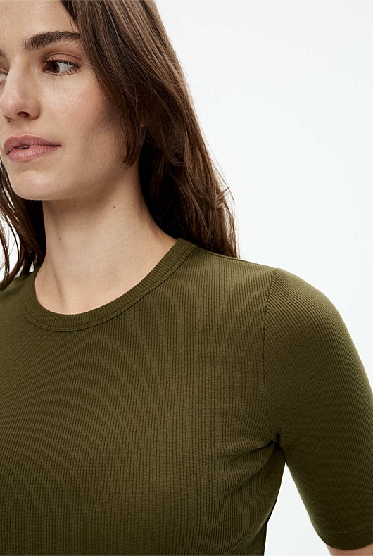 Crew Rib Tee - Jungle