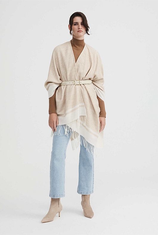Stripe Wrap - Camel