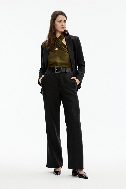 Silk Linen Halter - Jungle