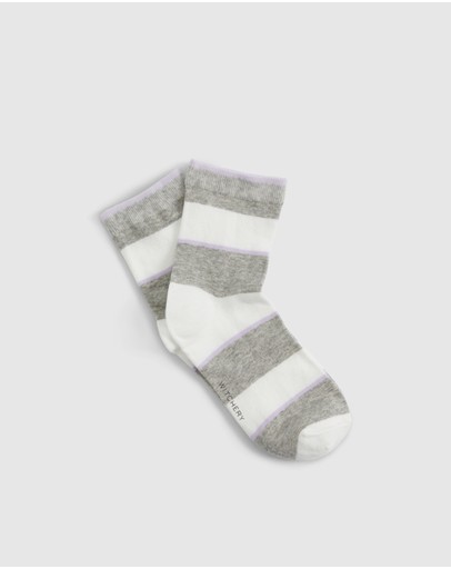 Witchery Stripe Quarter Crew Sock