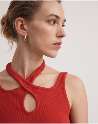 Witchery Cotton Rib Strap Tank