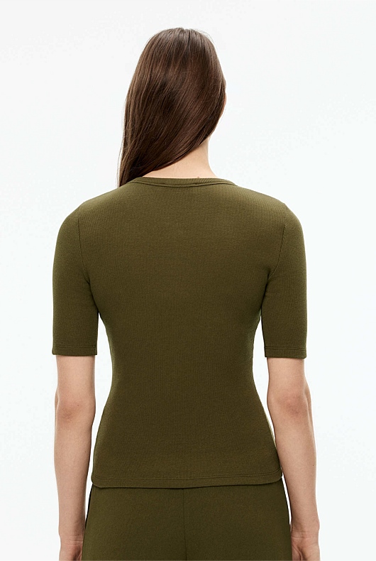 Crew Rib Tee - Jungle