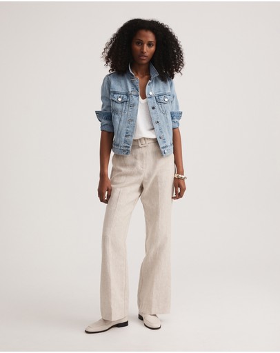 Witchery Linen V Neck Tee