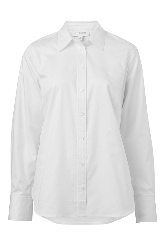 Slim Cotton Shirt - Pure White