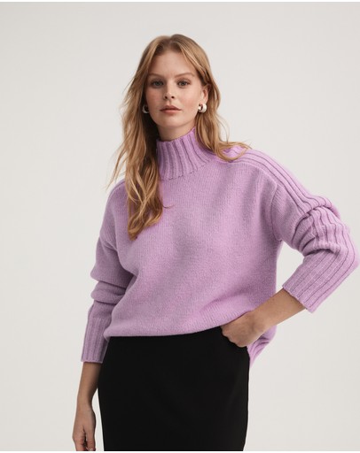 Witchery Rib Sleeve Knit