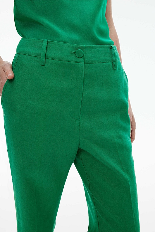 Linen Trouser - Viridian Green