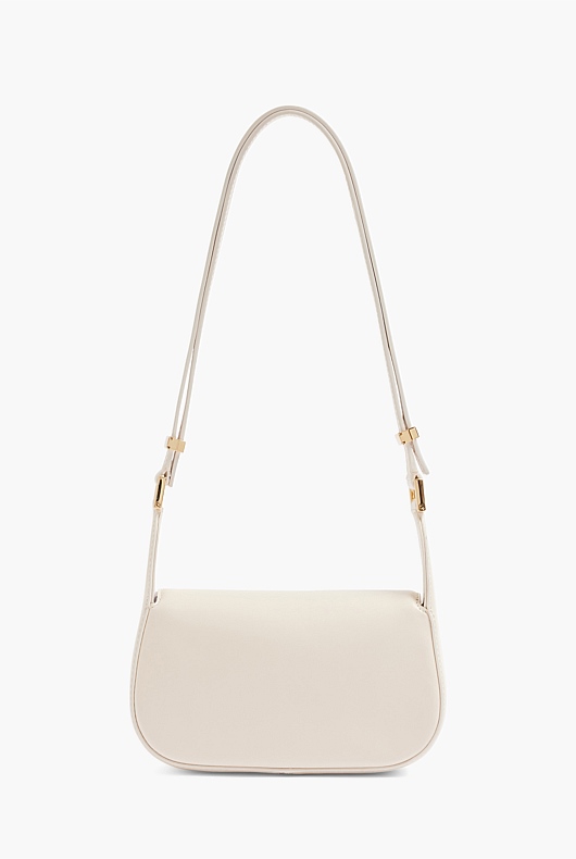 Chain Detail Leather Bag - Calico