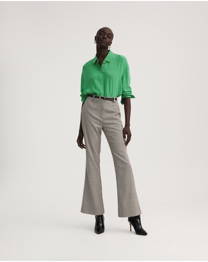 Witchery Check Kick Flare Pant