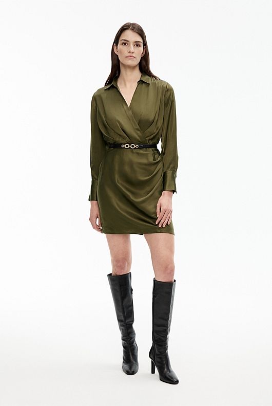 Wrap Mini Dress - Jungle