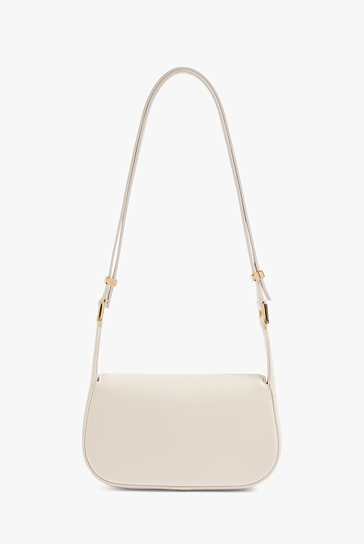 Chain Detail Leather Bag - Calico