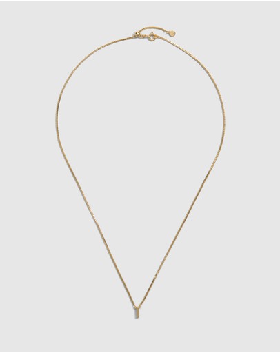 Witchery Sterling Silver Initial Necklace Gold