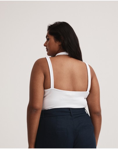 Witchery Cotton Rib Strap Tank