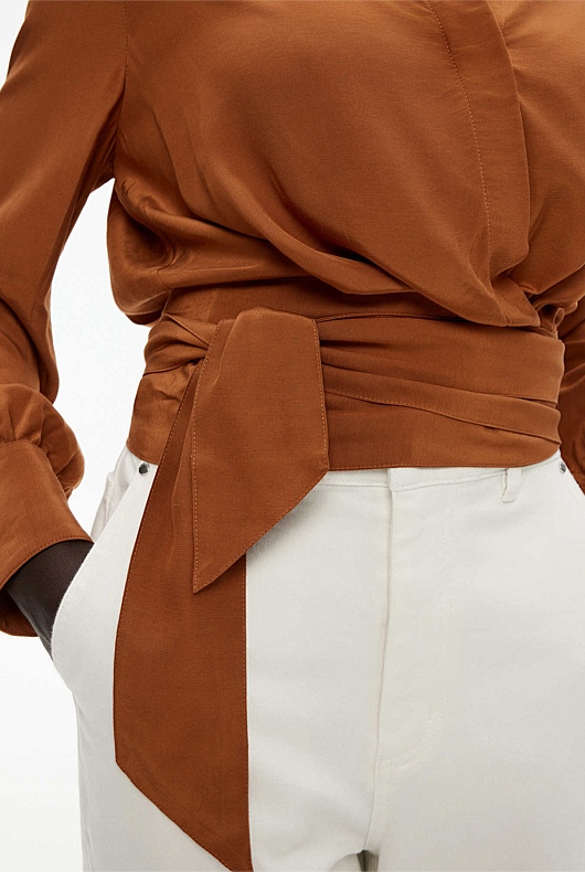 Wrap Shirt - Faded Terracotta
