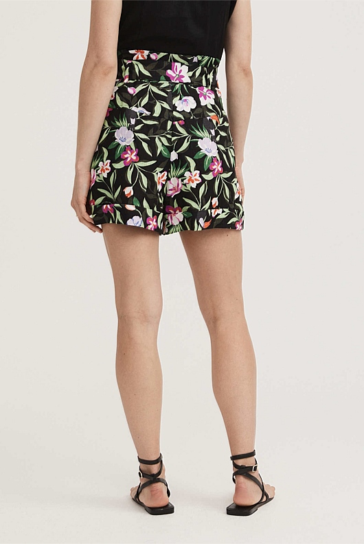 Jungle Bird Print Short - Multicolour