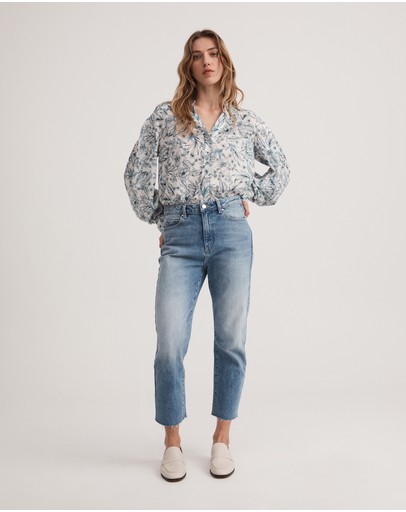 Witchery Sketch Floral Yoke Blouse