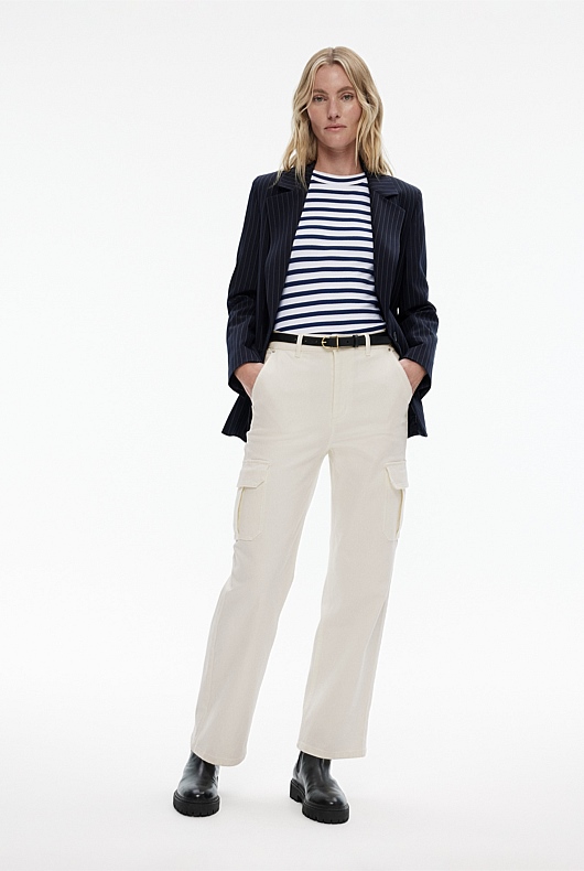 Stripe Bind Detail Tank - Ink