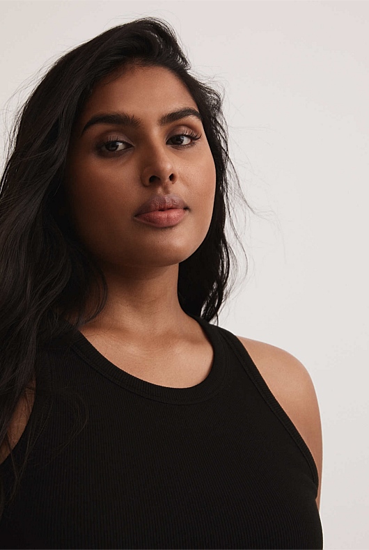 Racer Rib Tank - Black