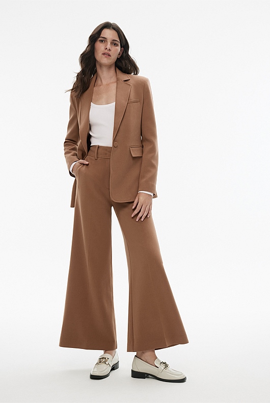 Classic Wide Leg Pant - Camel