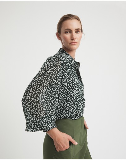 Witchery Floral Ocelot Blouse