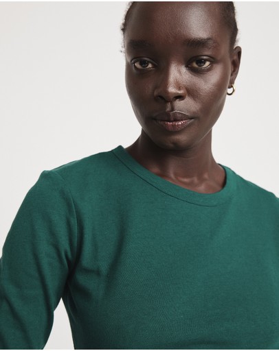 Witchery Linen Blend Long Sleeve Top