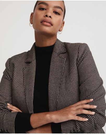 Witchery Check Single Breasted Blazer