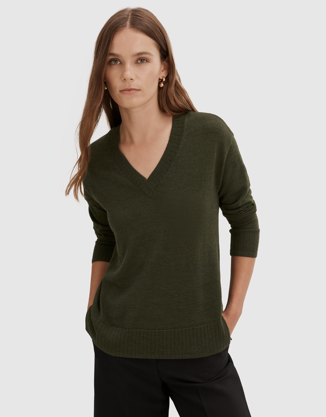 Country Road Verified Australian Merino Wool V-neck Knit
