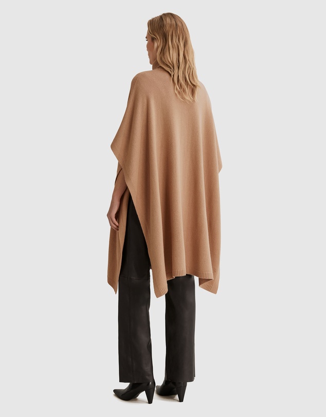 Country Road High Neck Poncho