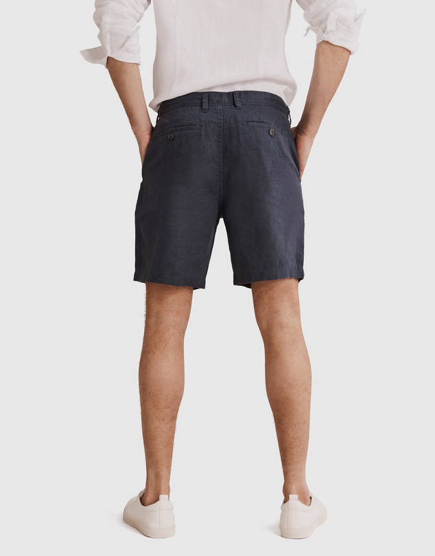 Country Road Organically Grown Linen Button Front Short