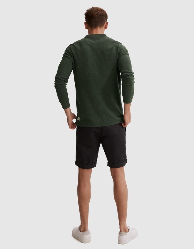 Country Road Long Sleeve Waffle Henley