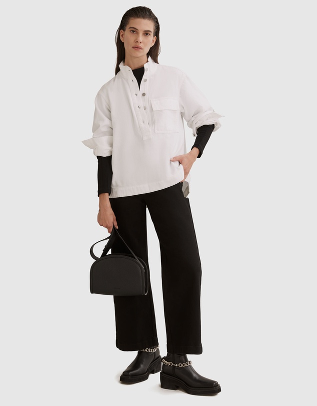 Country Road Australian Cotton High Collar Denim Shirt