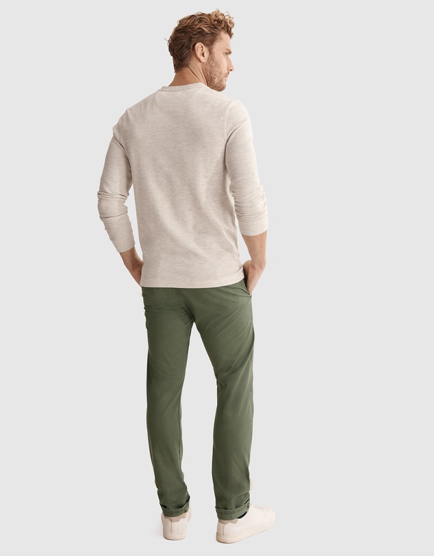 Country Road Long Sleeve Waffle Henley