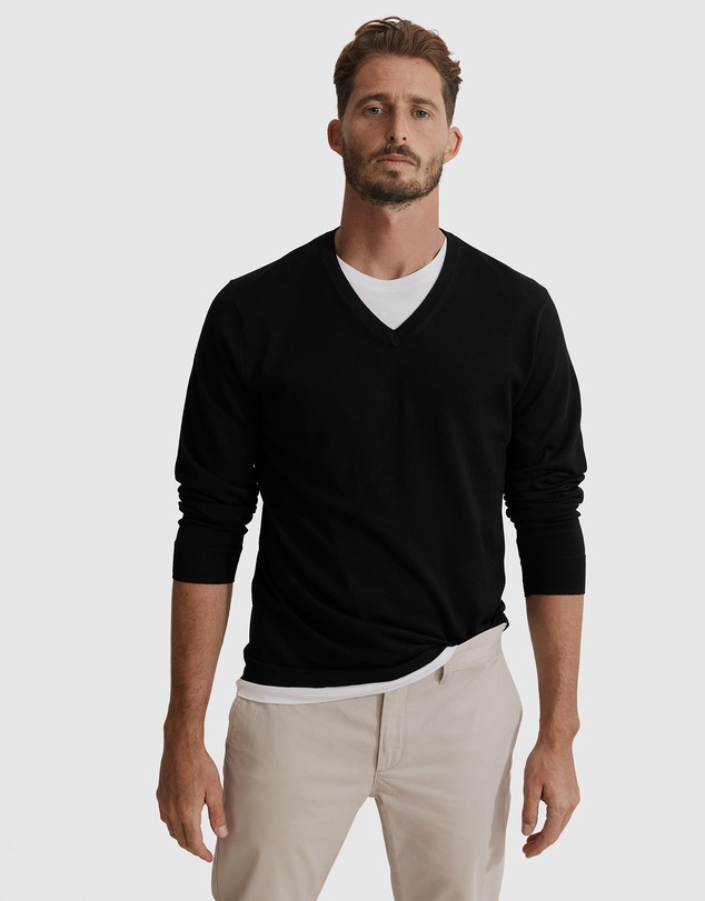 Country Road Verified Australian Merino V-neck Knit