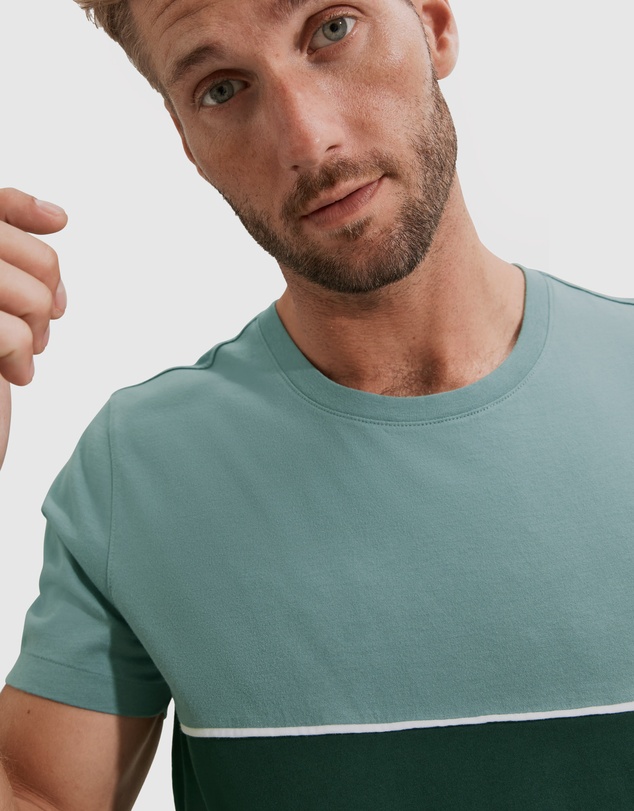 Country Road Piped Pima Panel Crew T-Shirt