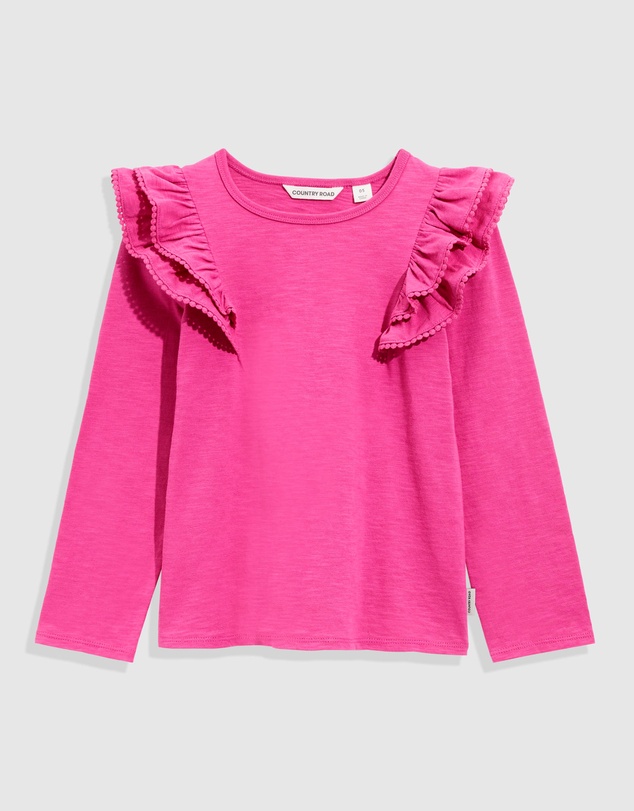 Country Road Organically Grown Cotton Slub Frill T-Shirt