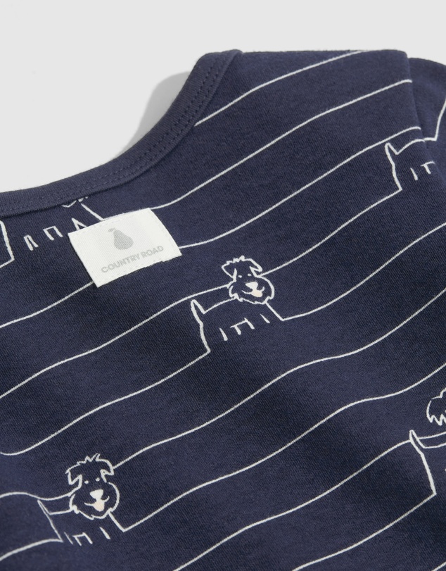 Country Road Organically Grown Cotton Envelope Stripe Dog T-Shirt