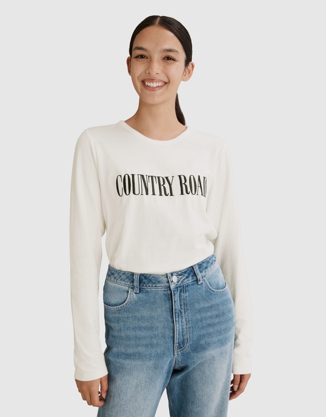 Country Road Teen Verified Australian Cotton Double Faced Heritage T-Shirt