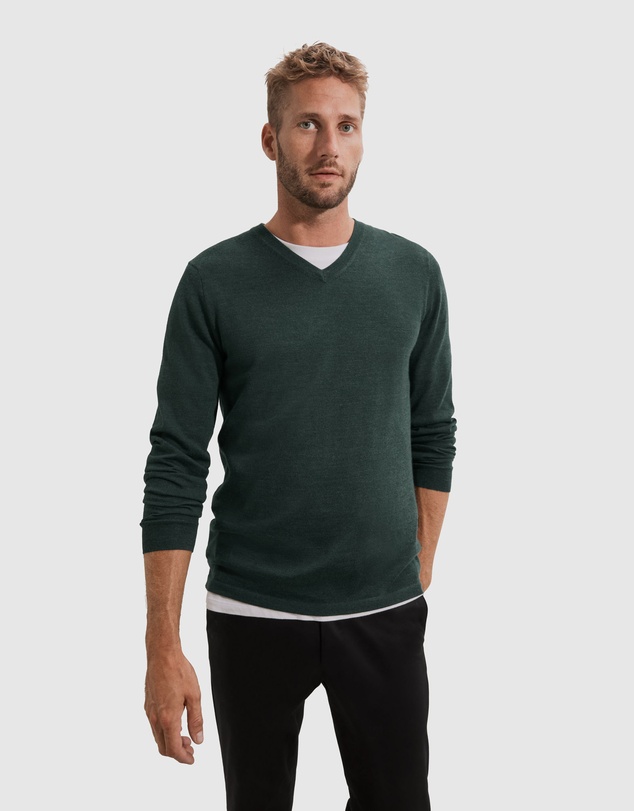 Country Road Verified Australian Merino V-neck Knit