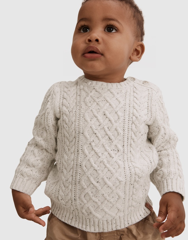 Country Road Unisex Cable Crew Knit