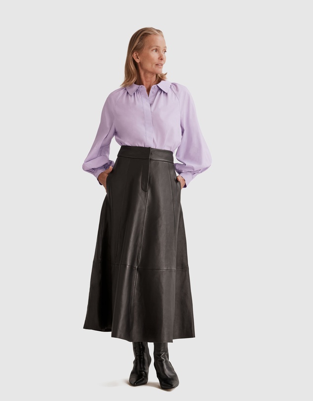 Country Road Gathered Poplin Blouse