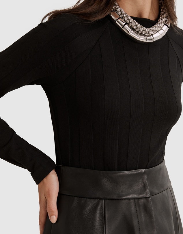 Country Road Rib Self Stripe Top