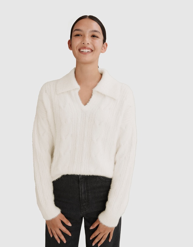 Country Road Teen Cable Knit Pullover