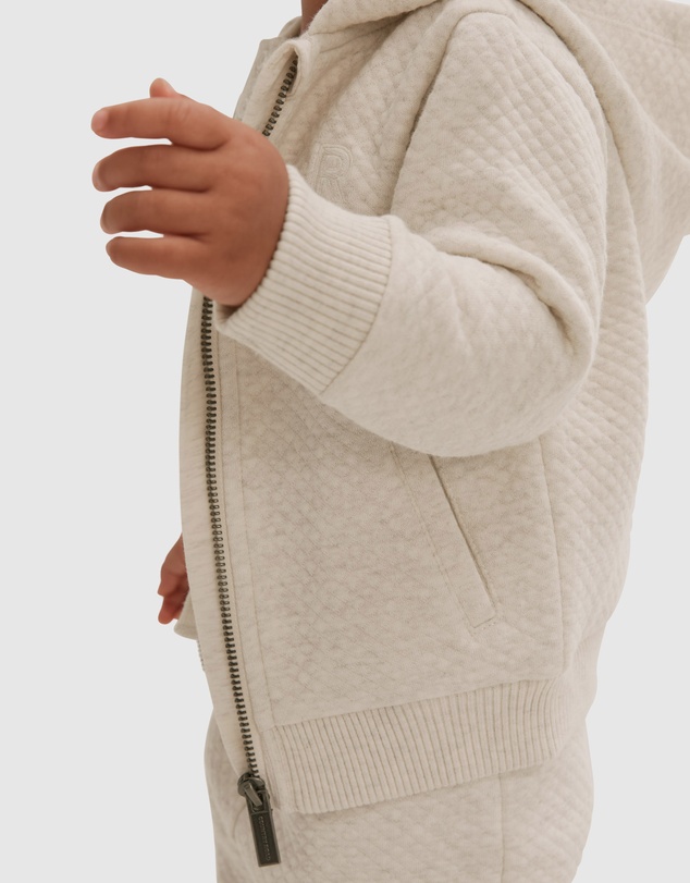 Country Road Unisex Organically Grown Cotton Quilted Hooded Sweat