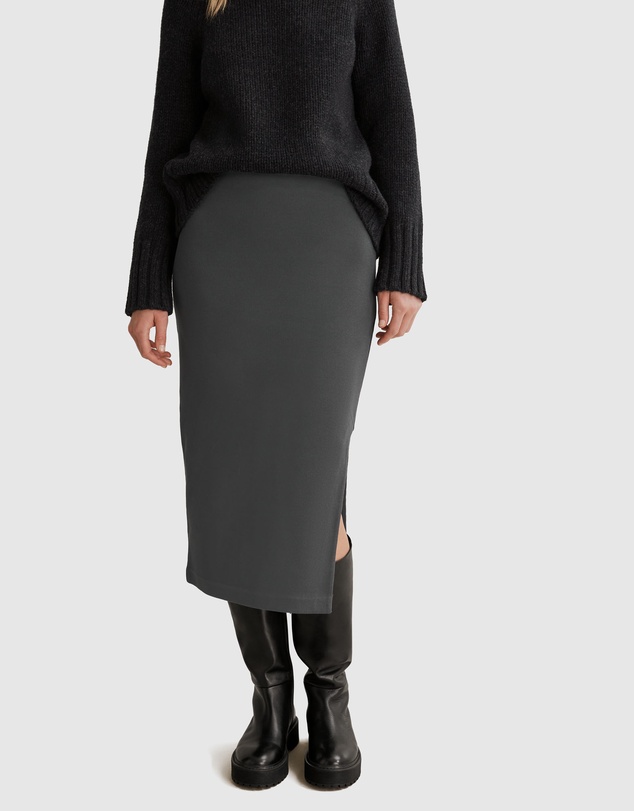 Country Road Rib Midi Skirt