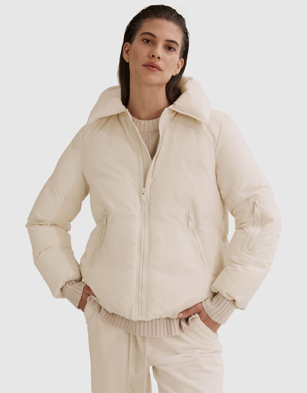 Country Road Recycled Nylon Large Collar Puffer