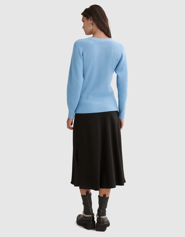 Country Road Spliced Rib Sleeve Knit