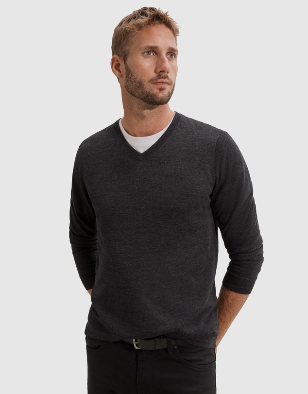 Country Road Verified Australian Merino V-neck Knit