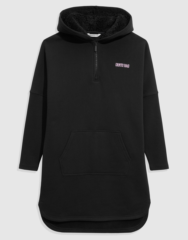 Country Road Teen Recycled Cotton Contrast Hooded Dress